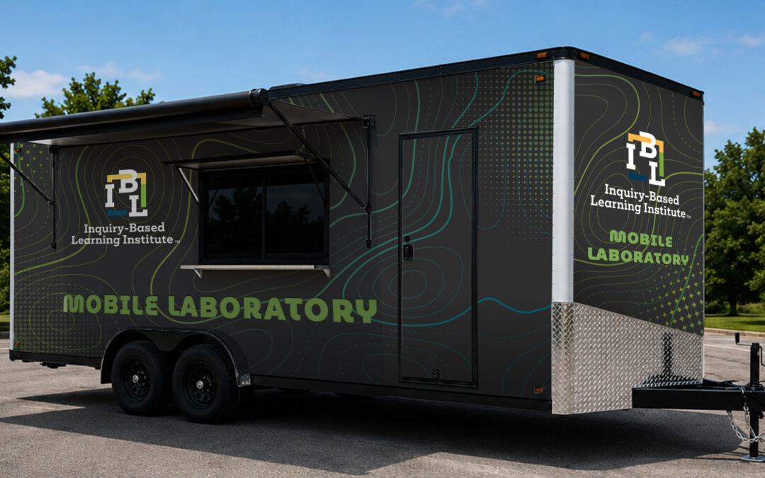 Outside of Mobile Laboratory gray trailer with window
